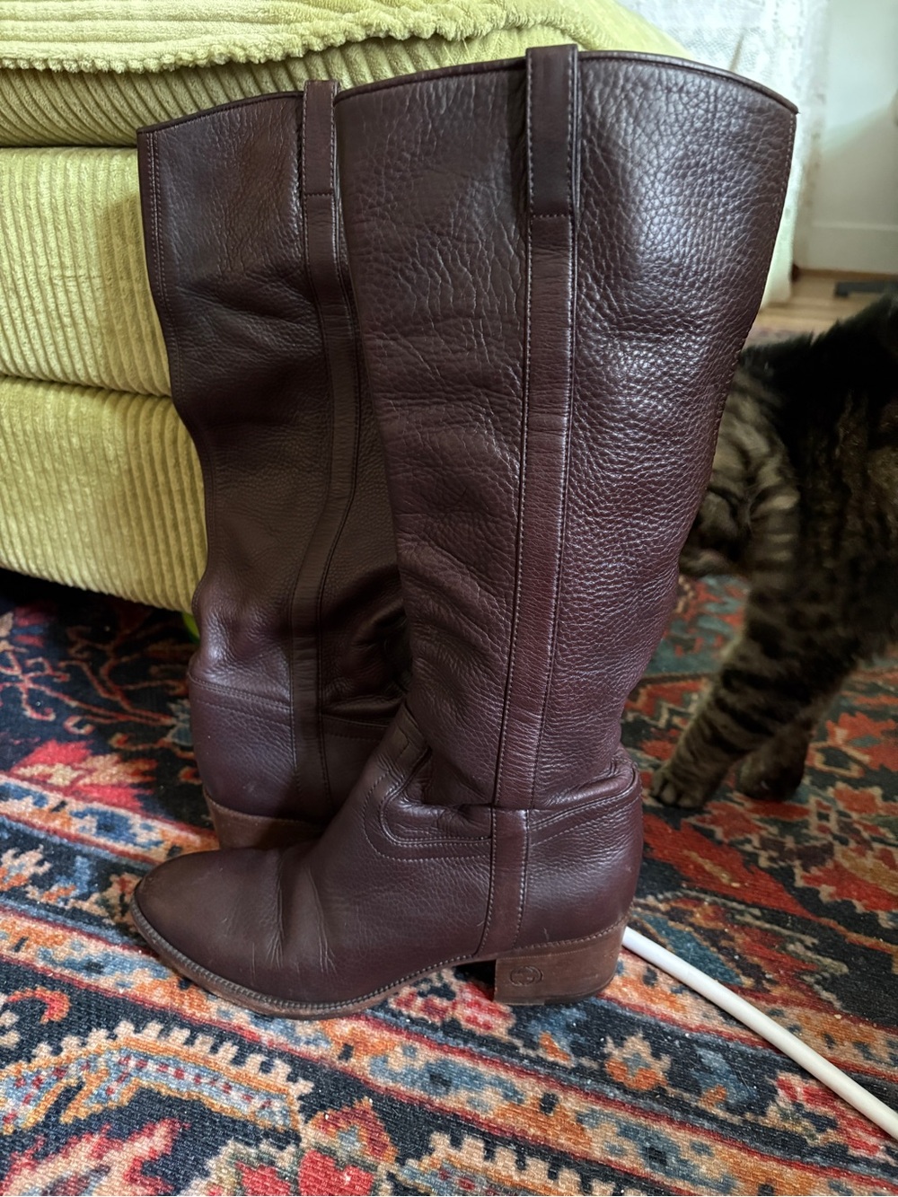 Women's Tall Leather Riding Boots - Brown